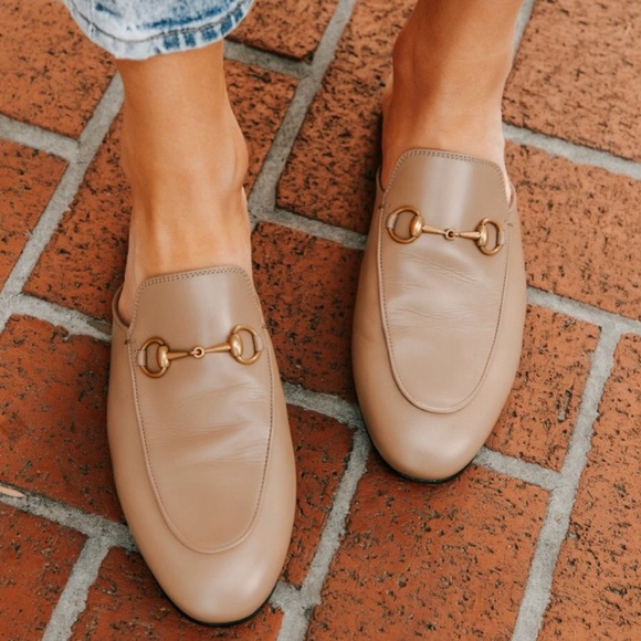 Gucci Women’s Pre-Owned Princetown Loafer Mule Leather Cream Size 39 - Picture 1 of 12